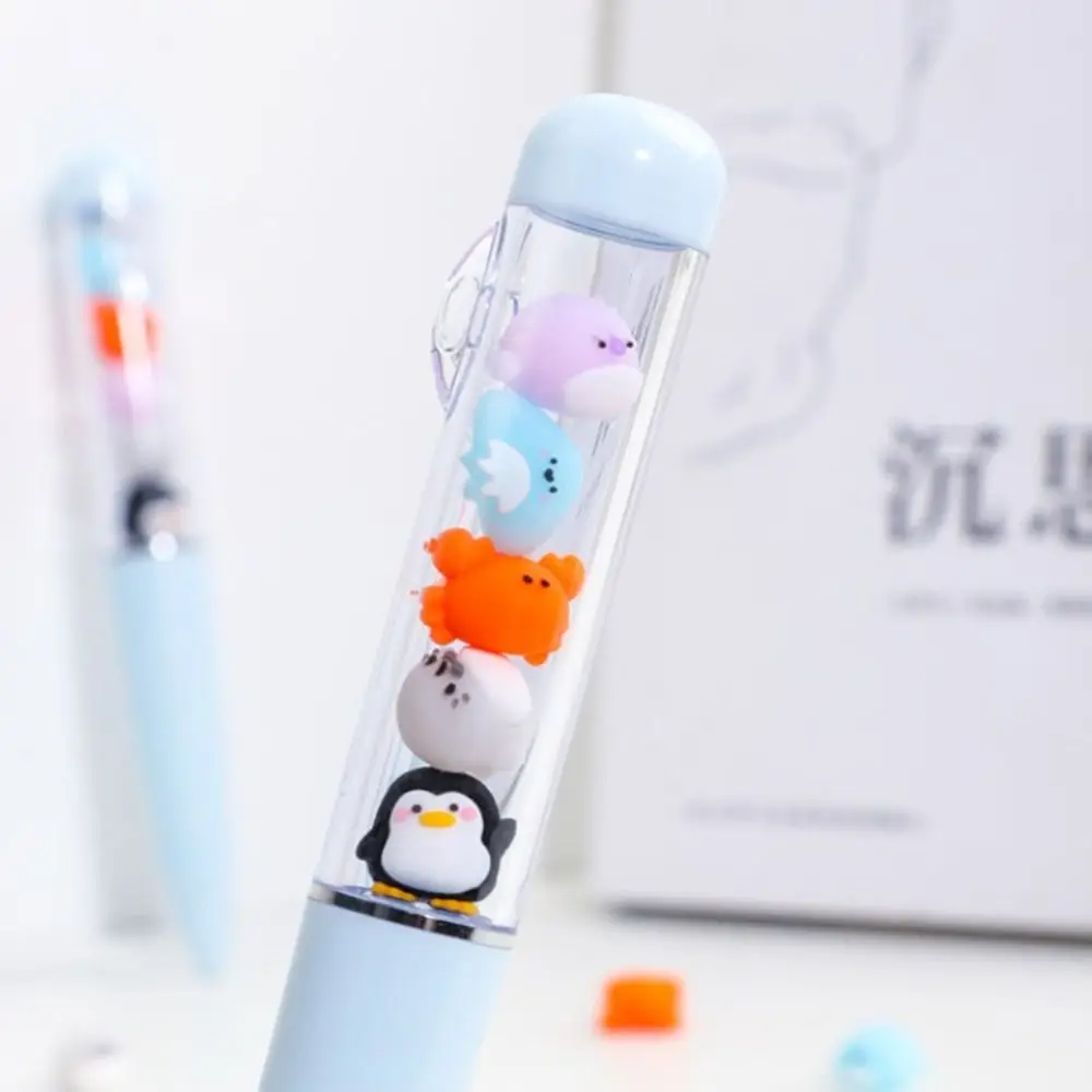 Creative 0.5mm Nib Capybara Gel Pen Sushi Cute Cartoon Writing Pen Efficient Stationery Writing Tool Work