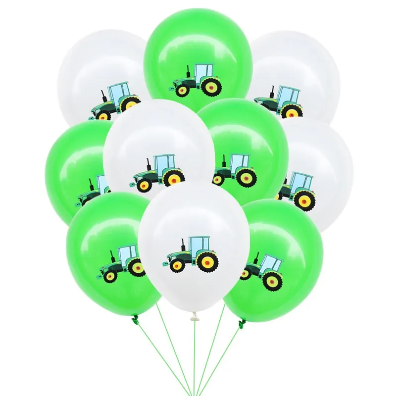 10/30Pcs Traktor Bagger Latex Ballons Für Bau Party Engineering Thema Geburtstag Dekorationen Konfetti Glitter Globos – Detail 1