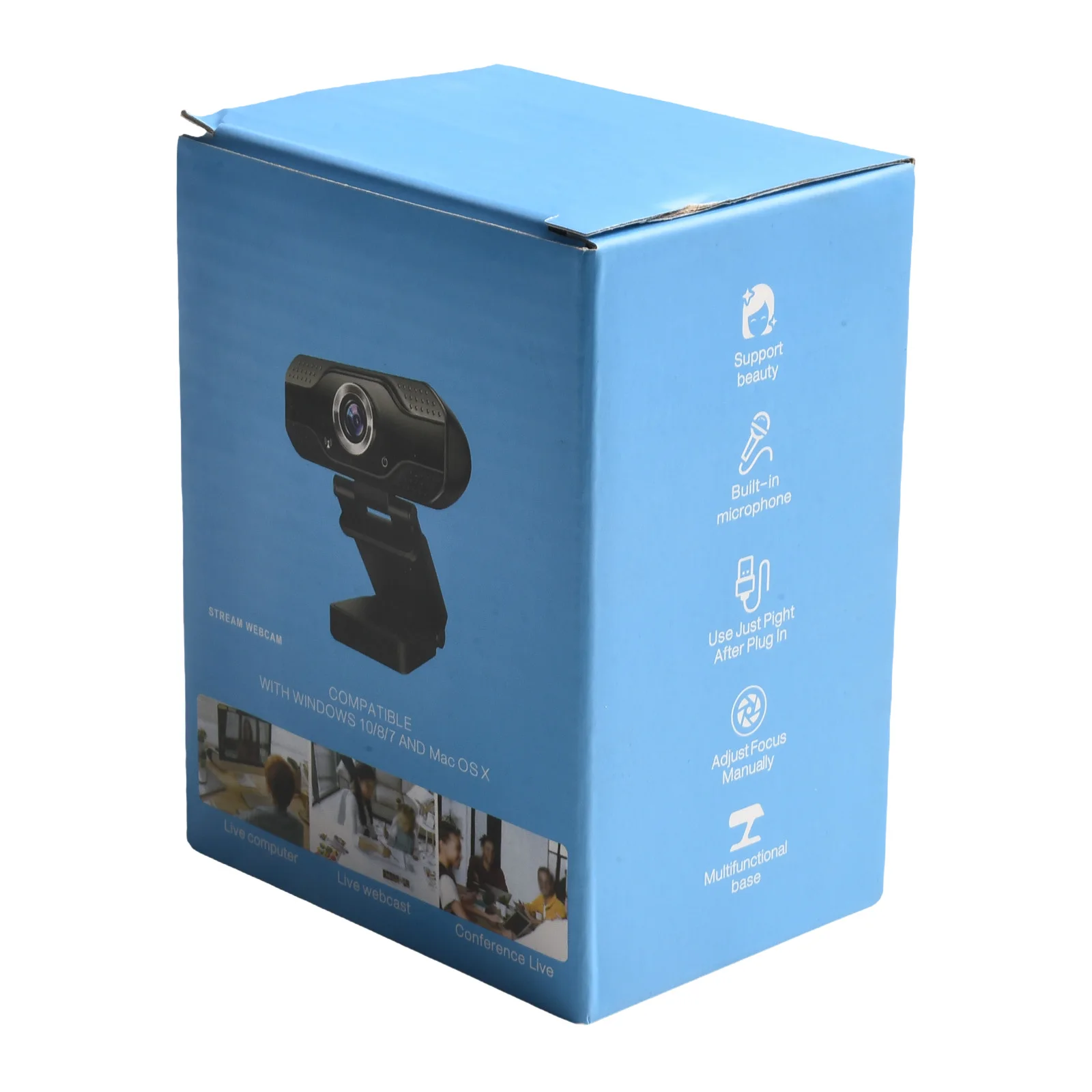 Nuova webcam professionale per computer HD Webcam per PC Webcam per fotocamera completa HD per computer PC Videoconferenza e streaming in tempo reale
