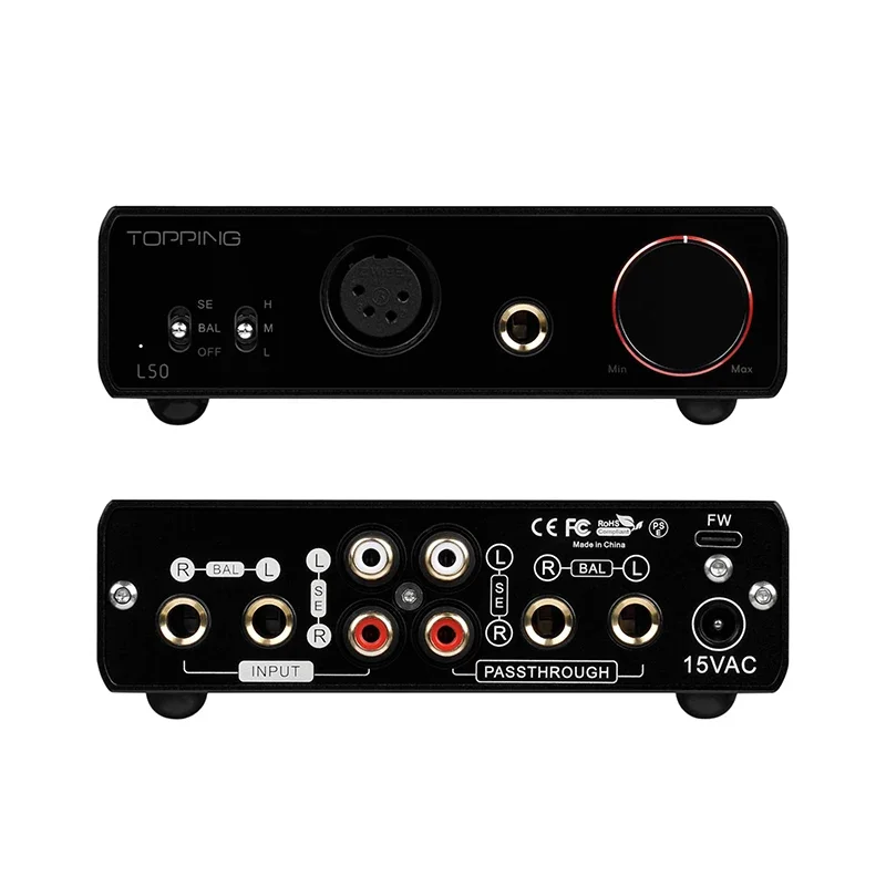 TOPPING L50 NFCA Headphone Amplifier AMP Hi-Res Audio with 3 Gain 6.35mm/4pin XLR Output Best AMP Partner for E50 dunu