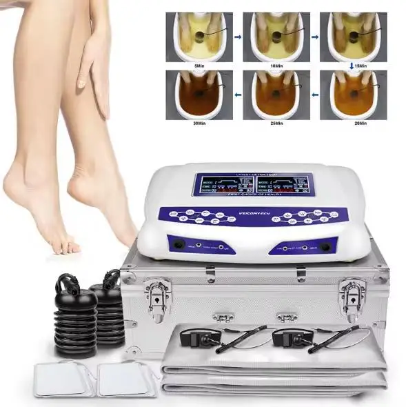 

Professional Dual Foot Detox Spa Machine with Replaceable Electrodes High Quality Ionic Foot Massager for Clinics