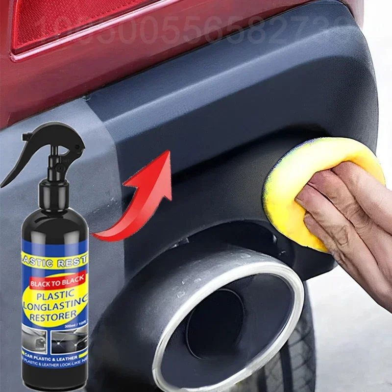 Long Term Auto Plastic Trim Repair Spray, UV Protection Anti Fading Agent, Update Faded Instrument Panel Rubber Leather