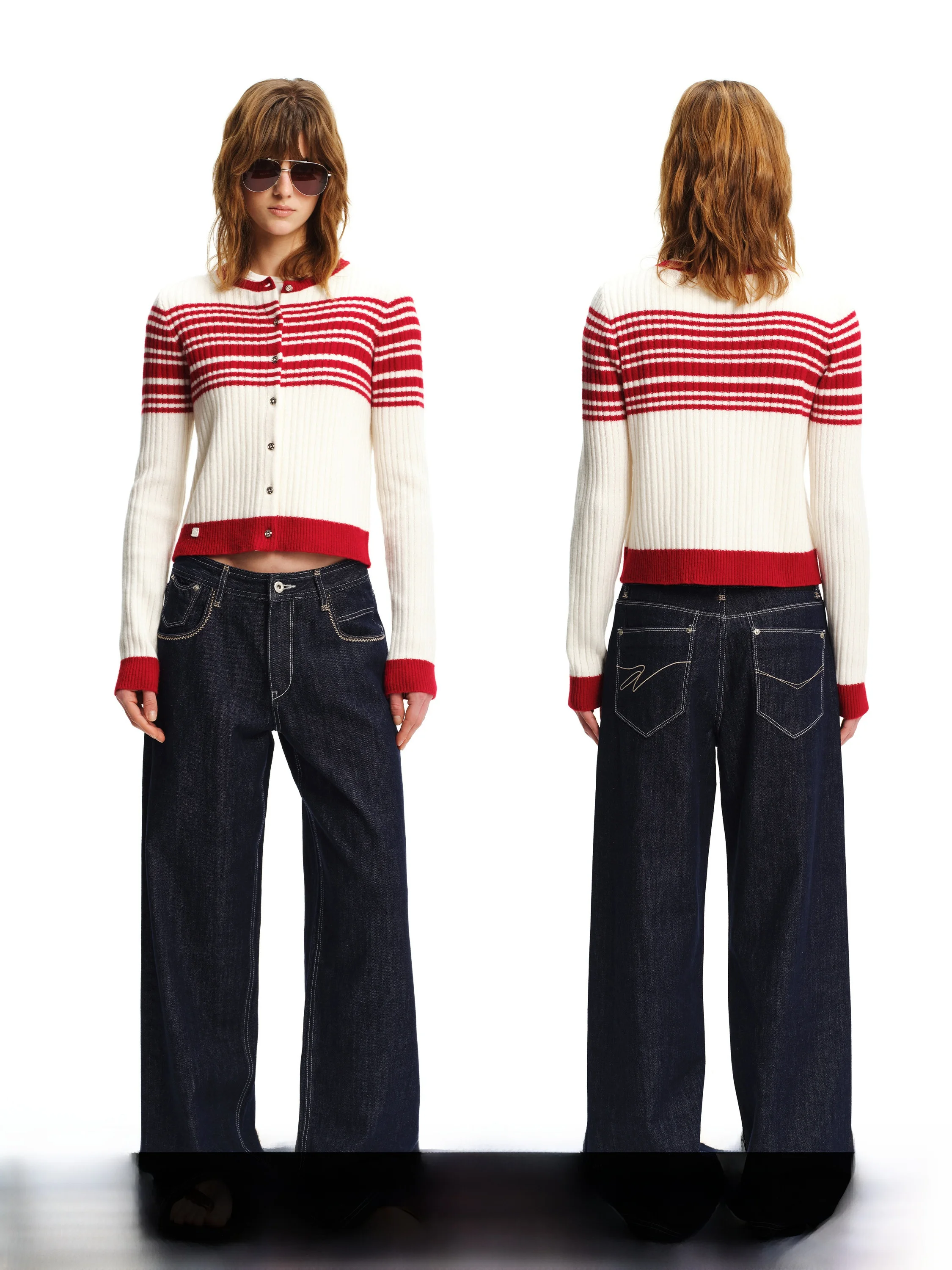 

Джинсы из хлопкового денима с низкой талией, широкими штанинами и прямым кроем, в стиле ретро, женские, свободные, стройнящие брюки от SMIIILE, удобные для повседневной носки...