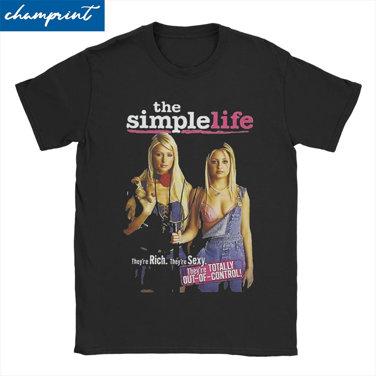 Men Women's T-Shirt The Simple Life Paris & Nicole Novelty 100% Cotton Tees paris hilton T Shirts Round Neck Clothes Summer