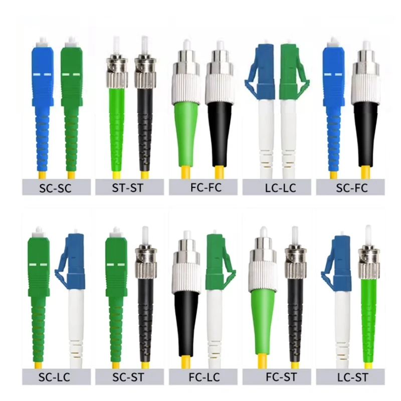 FC LC SC APC To SC LC UPC Fiber Jumper Optical Fiber Patch Cable Cord Single Mode Cable power cable 1M3m 5m 30m 40m 50m