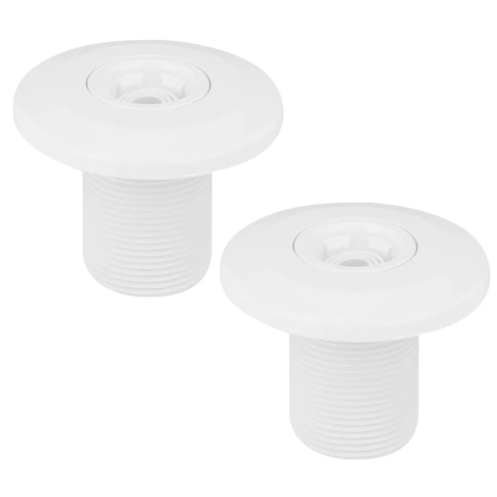 2 PCS Durable White Pool Jet Nozzle Plastic Swivel Rotatable Spa Massage Nozzle 360 Degree Rotating Portable Bathtub Jet Nozzle