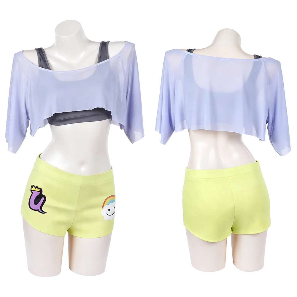 Cosplay Uta Cloth Fantasy Costume Disguise Anime Pirate for Women Short Sleeve Crop Top Fancy Dress Up Halloween Carnival