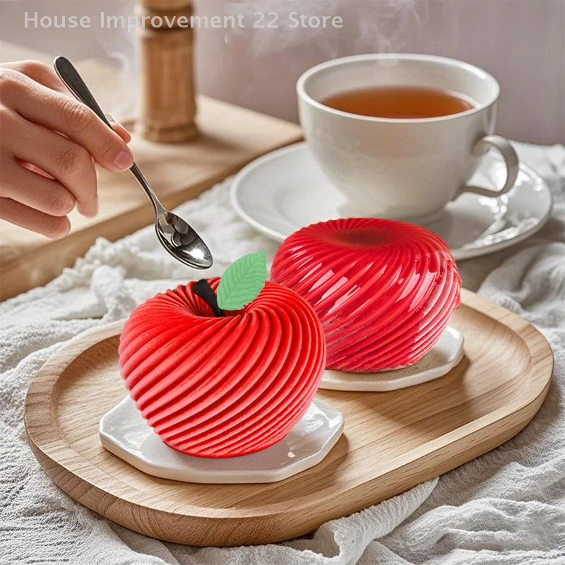 Spiral Apple Mousse Cake Silicone Mold French Pastry Chocolate Christmas Valentine's Day Holiday Mold