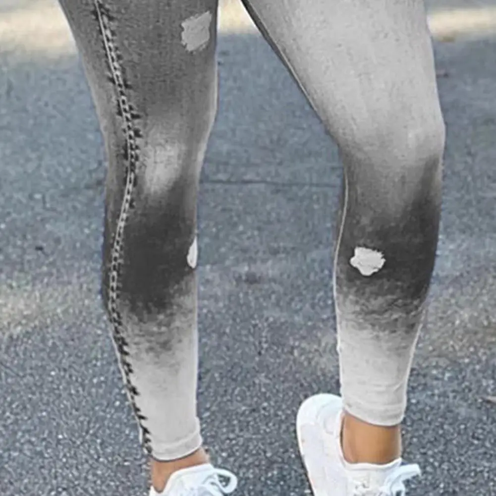 Hip Lift Leggings Women’s High Waist Leggings Yoga Pants Soft Stretchy Hip Lift Imitation Jeans Casual Activewear Tights
