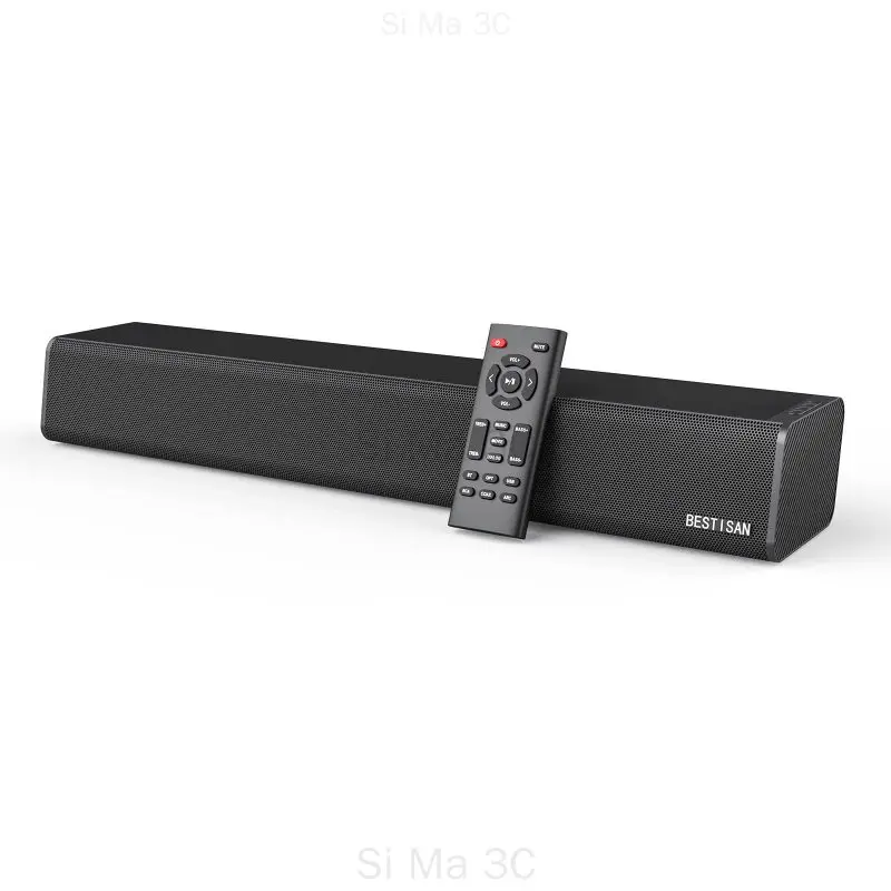 BESTISAN-Barra de som para TV de cinema em casa, altifalante Bluetooth de parede, subwoofer sem fios, suporte óptico, coaxial, AUX, USB, 40W