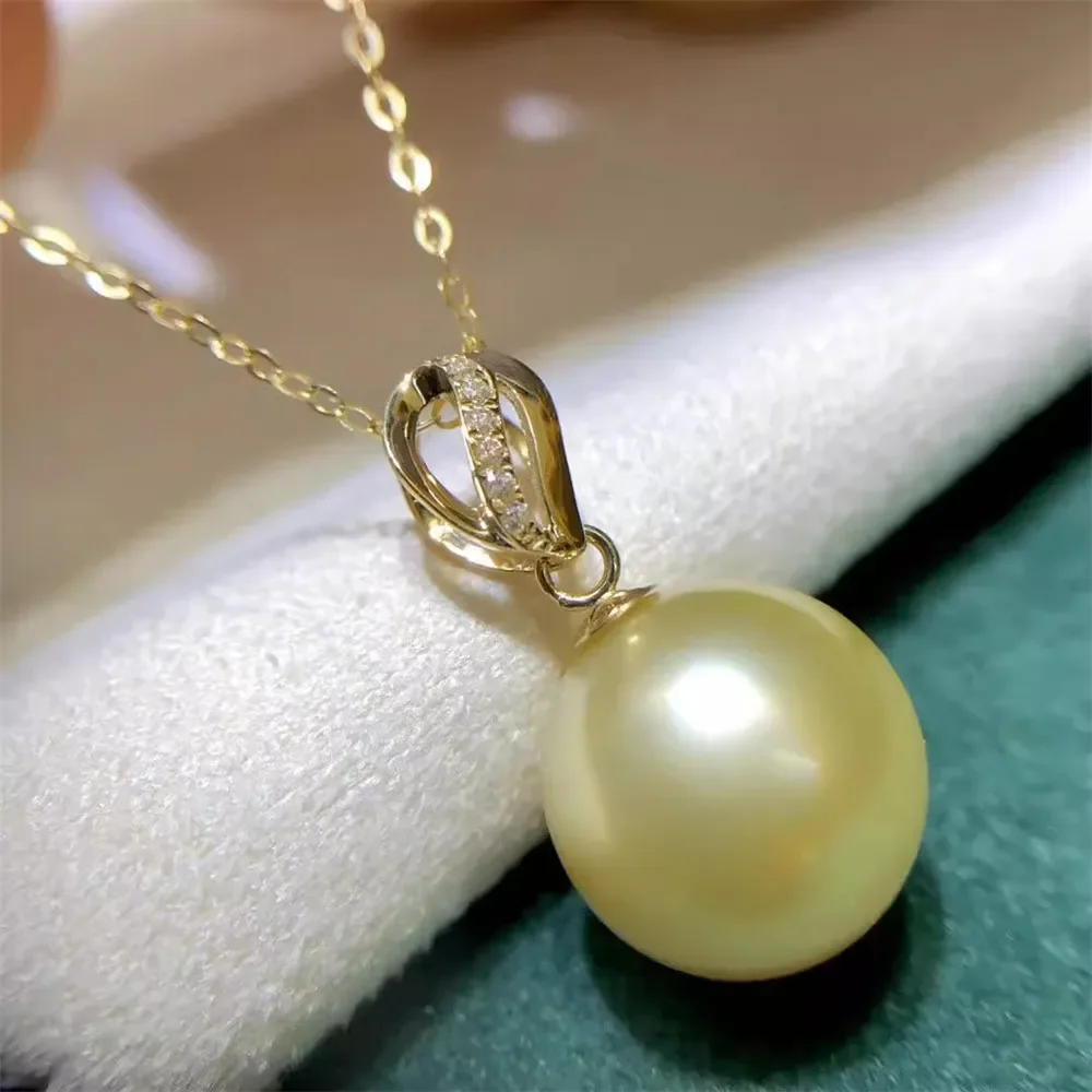 

DIY Pearl Accessories G18K Gold Pendant Empty Bracelet Minimalist Pearl Necklace Bracelet Fit 8-11mm Round Beads G087