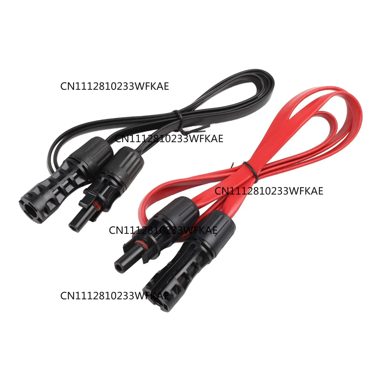 2Pcs Solar Extension Cable With Connector 1Meter 4mm2 1500V/50A PV Solar Cable Photovoltaic Wire Flexible Flat Solar Cables