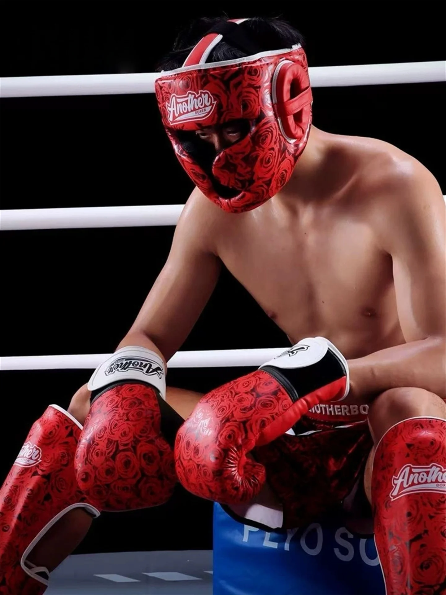 Boxing Helmet Muay Thai Sanda Fighting Competition Training Helmet Adult Men Women Full-Face Head Protection Protective Gear