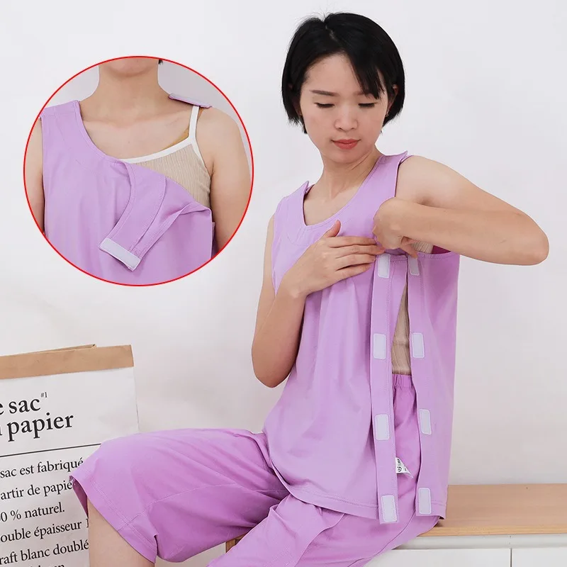 

Easy To Put on And Take Off The Patient's Clothes Sleeveless Vest Care Suit for Men and Women