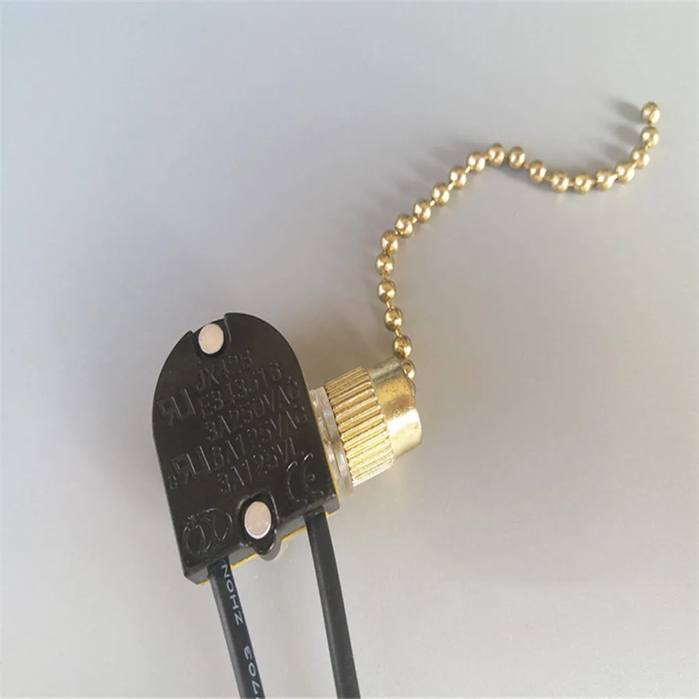 Fan Pull-Chain Zipper Switch Two- -Off Translucent Small Lightweight Cable Creative Manual Control Easy Install Home