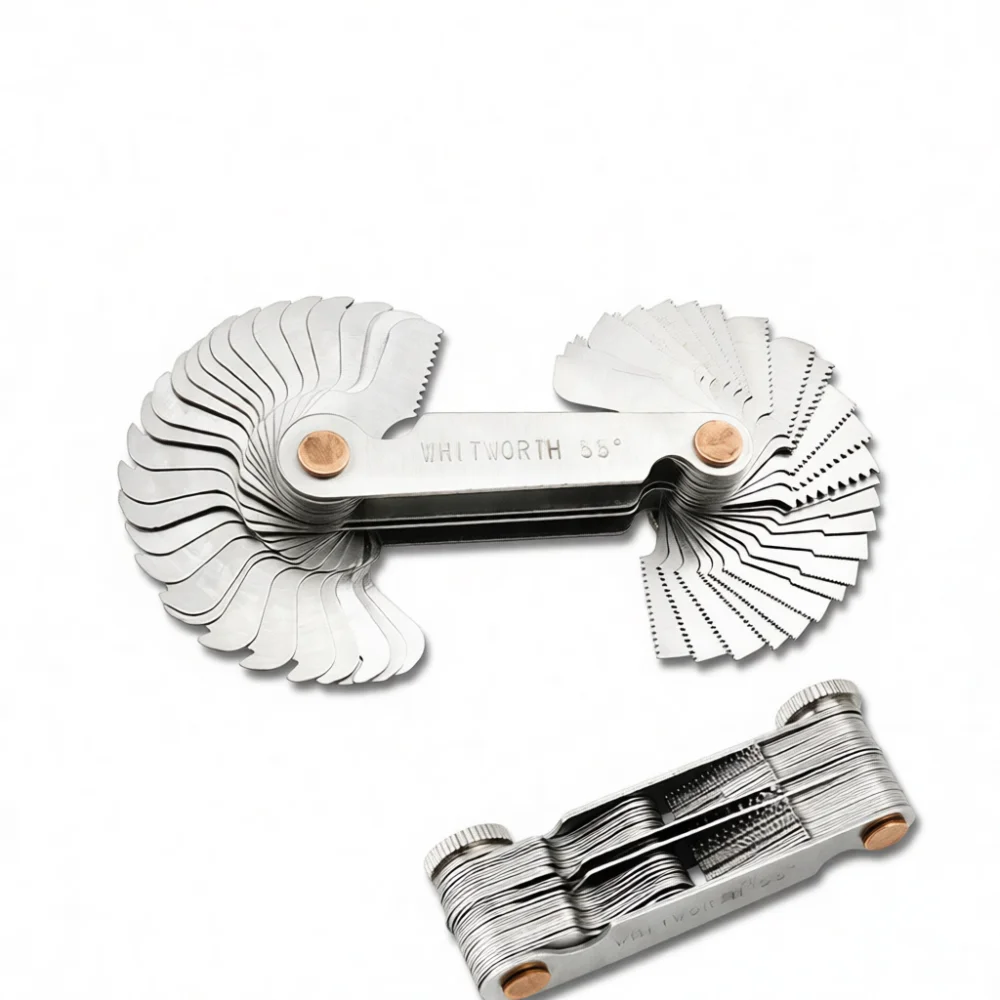 Stainless Steel Thread Pitch Gauge Set Metric Imperial Unified Screw Thread Template Measuring Inspection Handy Tool