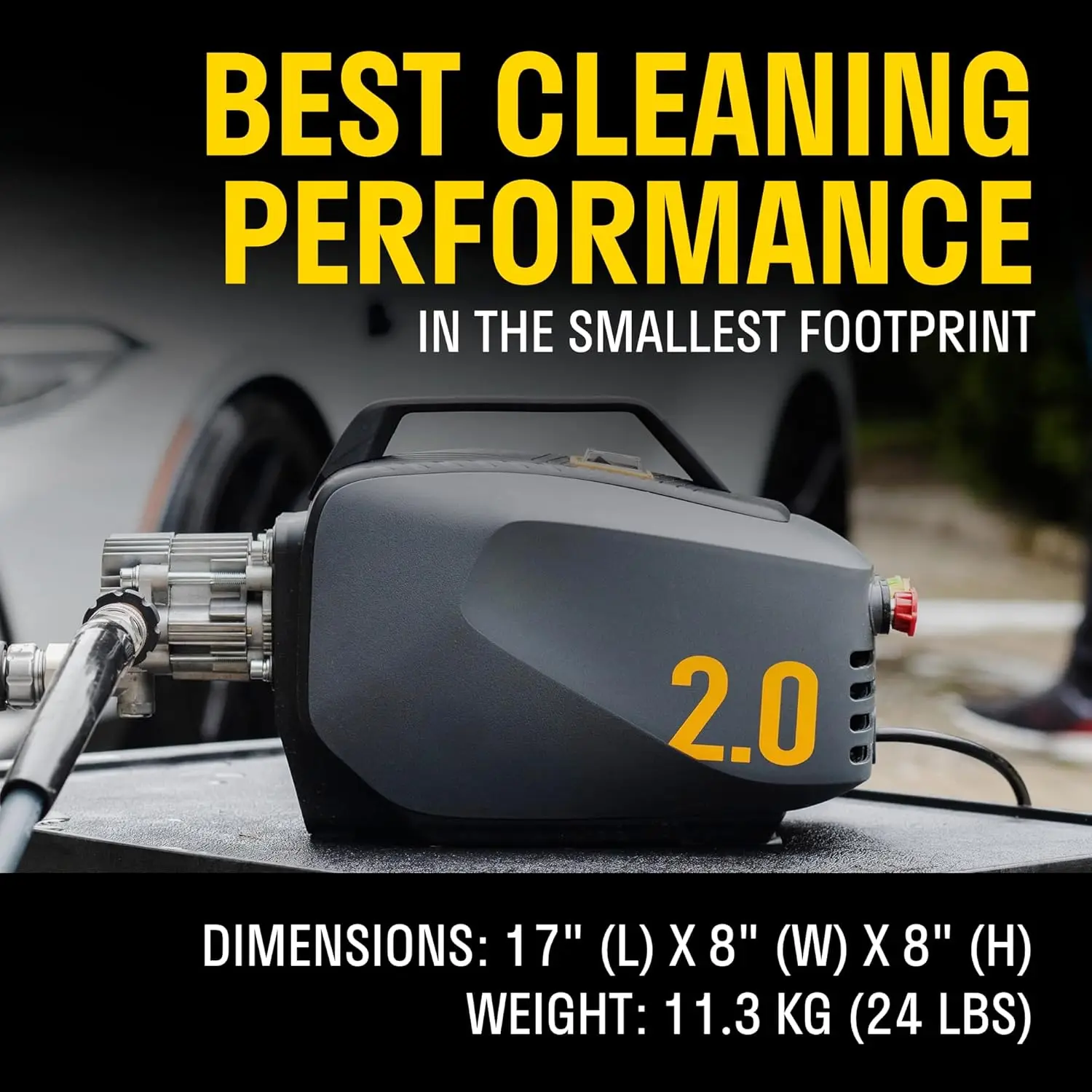 2.0 Electric Pressure Washer - 2.0 GPM and 1800 Peak PSI,Compact & Small Pressure Washer,Electric Power Washer for Car Detailing image 6