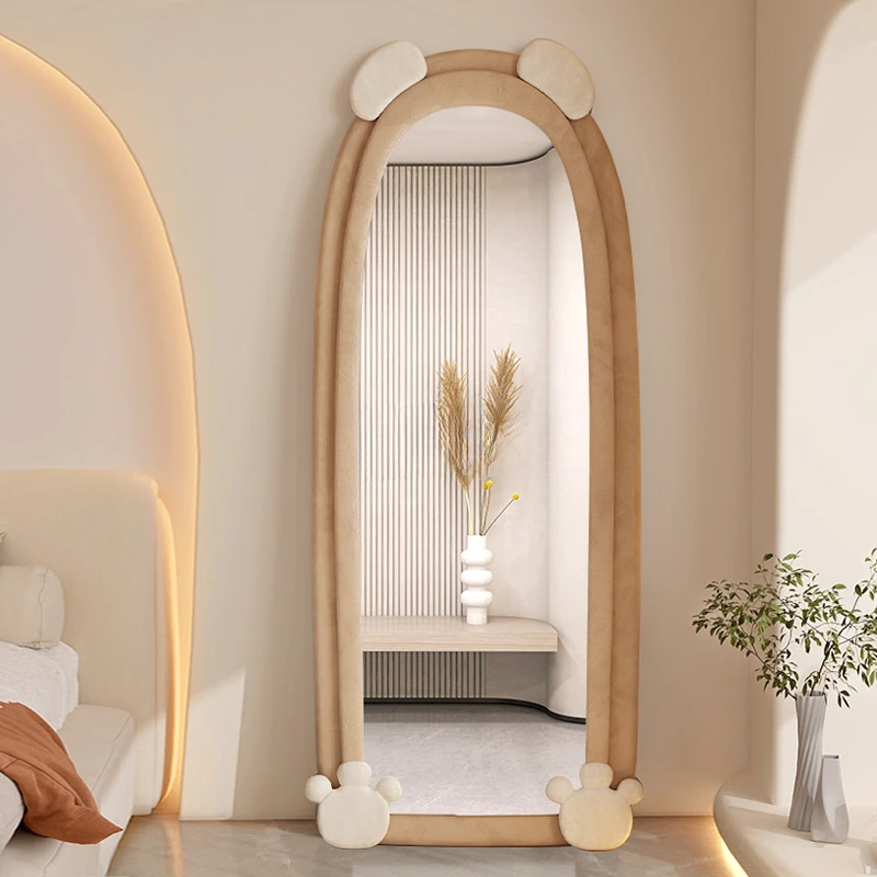 Modern Bedroom Mirror Maiden Aesthetic Cute Living Room Creative Full Length Mirror Organizer Kawaii Miroir Mural Home Furniture