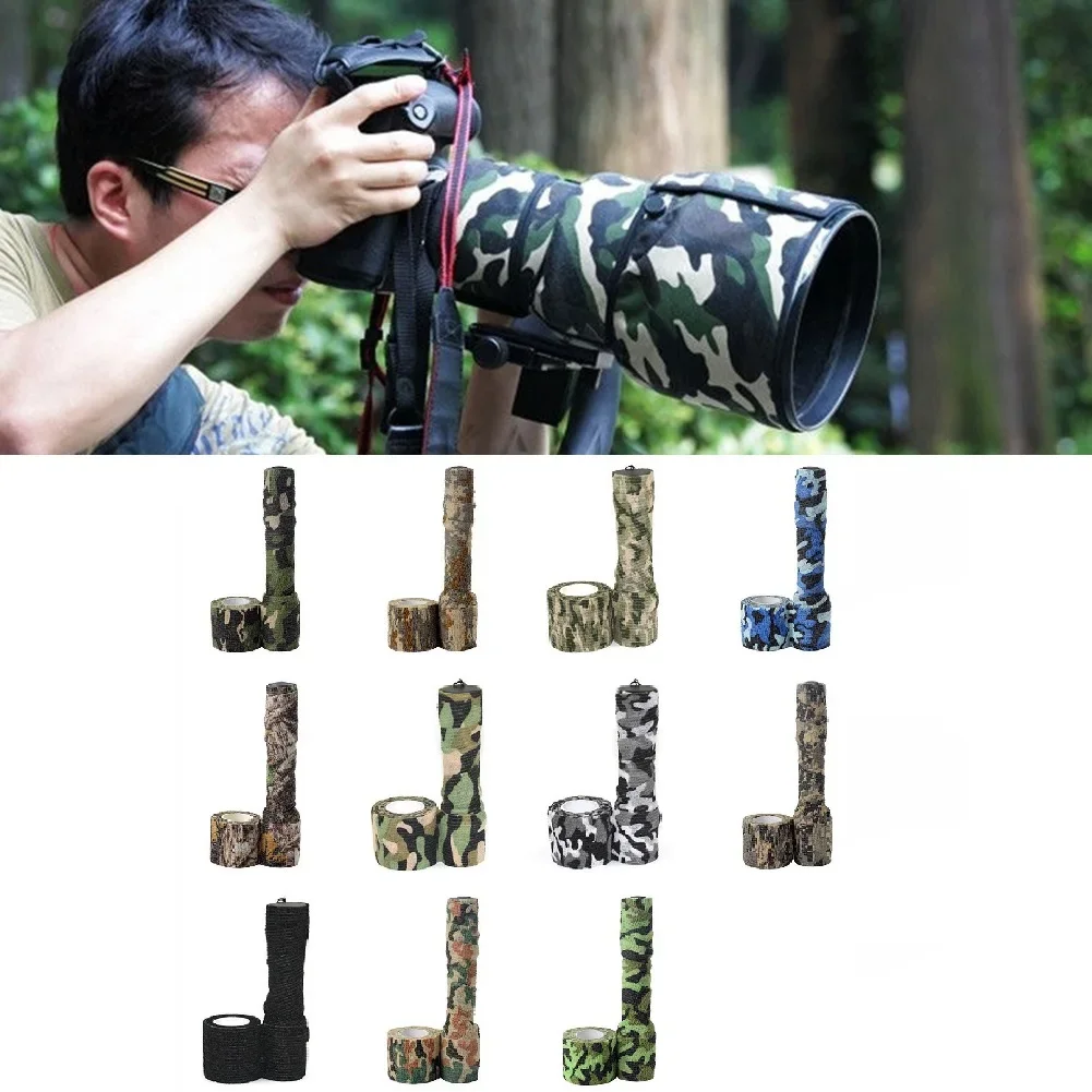 4.5mx5cm Waterproof Camo Wraps Hiking Camping Hunting Camouflage Tape Bicycle Sticker