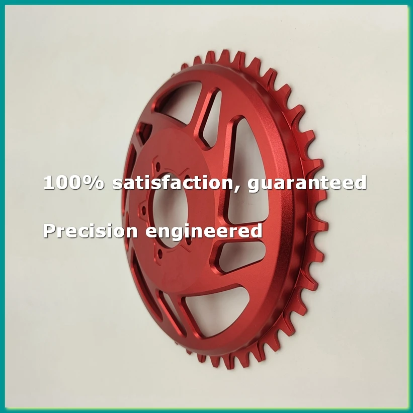 

Звездочка цепной передачи 42T для электровелосипеда с центральным приводом, защита цепи, красная-FABY