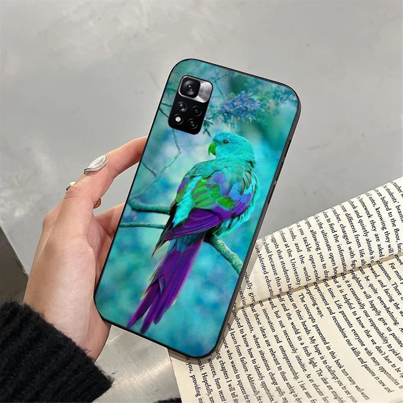 Phone Case For Xiaomi Redmi note 13 12 11 10 Pro Note 10S 11S 12S Redmi 13C 10 A1 A2 A3 Parrot Bird Macaw Case