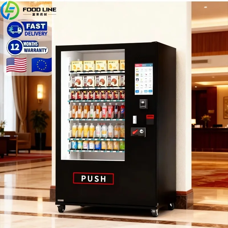 

Custom Business Vending Machine Automatic Snack Drink Combo Mini Candy Toy For Kids Coffee Hot Cold Beverage And Food System