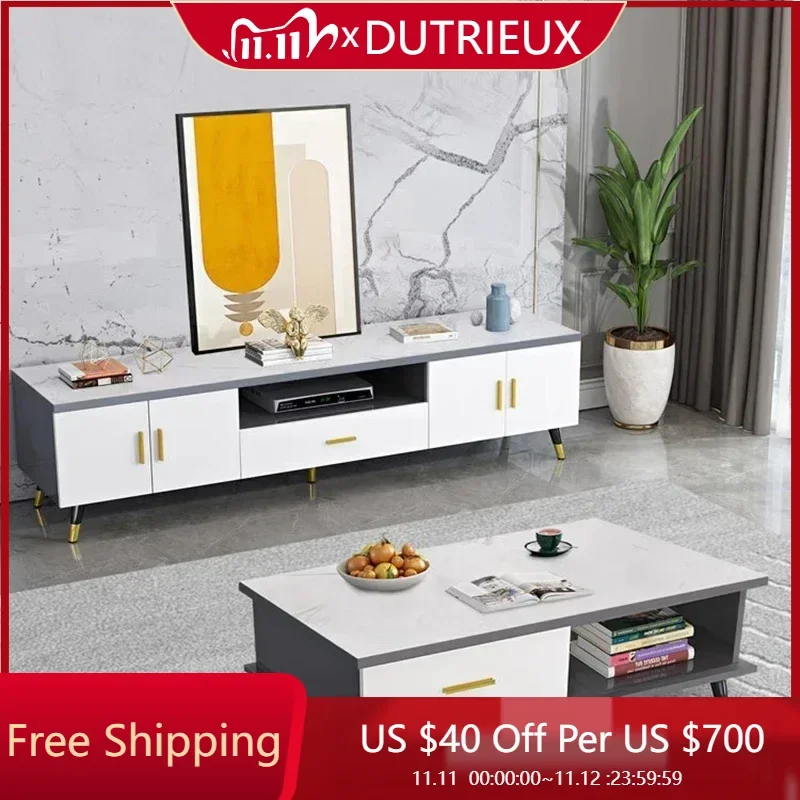 

White Fireplace Tv Stands Bedroom Floor Shelf Drawers Storage Nordic Organizer Tv Table Luxury Muebles Para Tv Replica Furniture