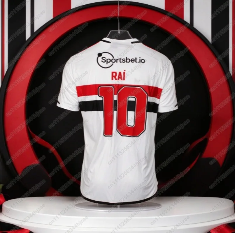 New São Paulo 3D Printed Number Football Jersey Men's Breathable Quick Drying Short Sleeved T-shirt Family Matching Clothing