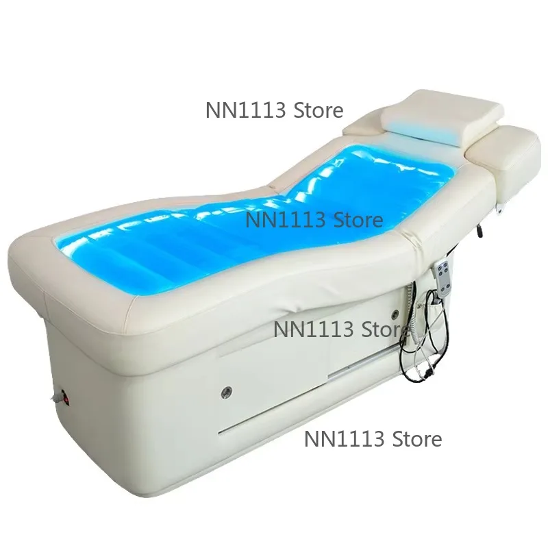4 Motor Base Heating Electric Treatment Spa Facial Massage Bed Modern Made Synthetic Leather for