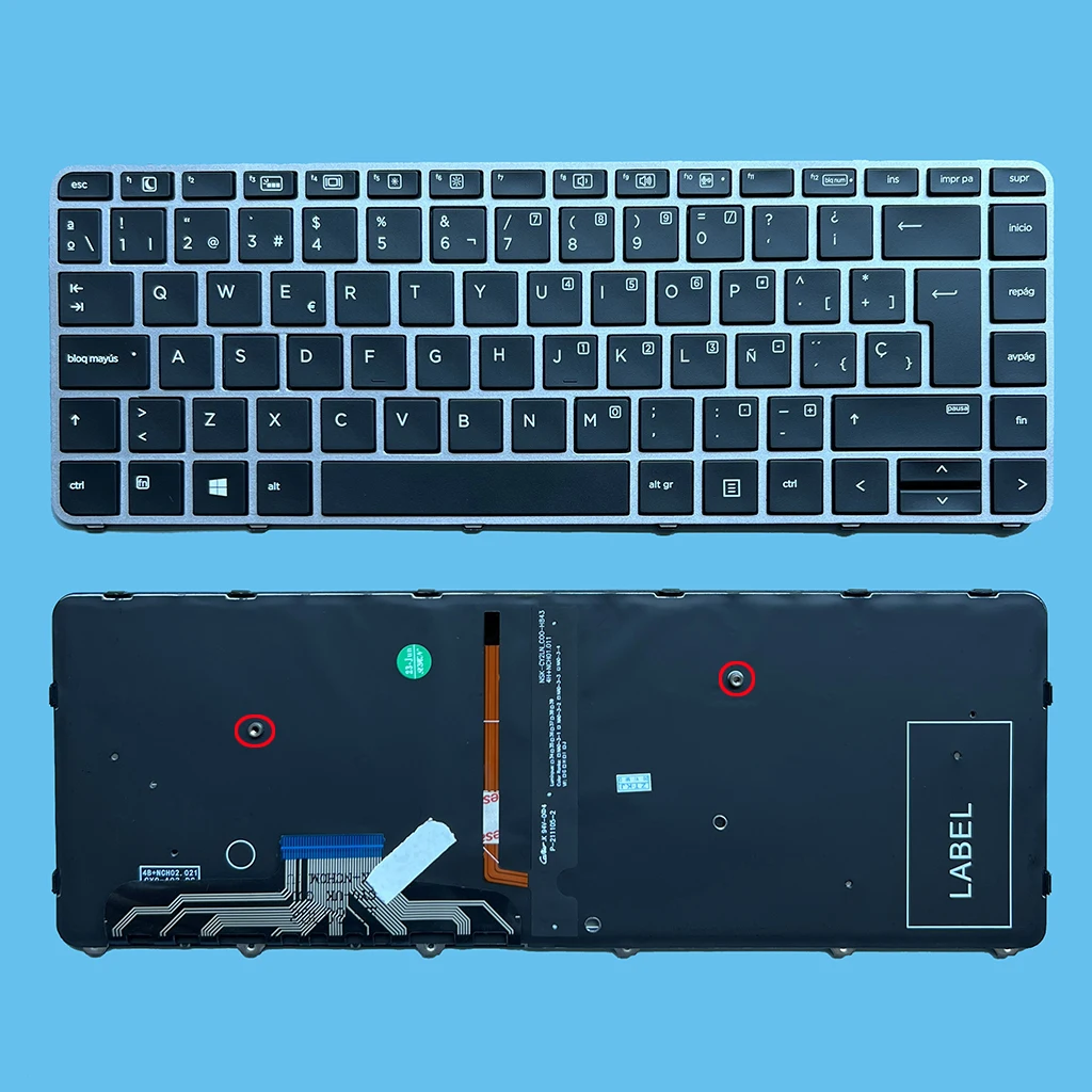 

1040 G3 испанская Французская клавиатура с подсветкой для HP Elitebook folio 1040 G3 AZERTY 818252-161 844423-161 903667-161 904715-161