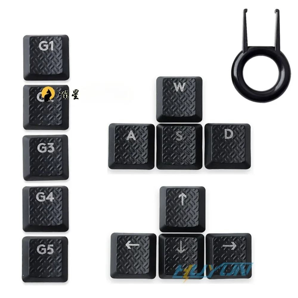 Texturizados Non-Slip translúcido Keycaps, teclado mecânico, DIY, apto para Logitech G913, G915, TKL, G815, G813