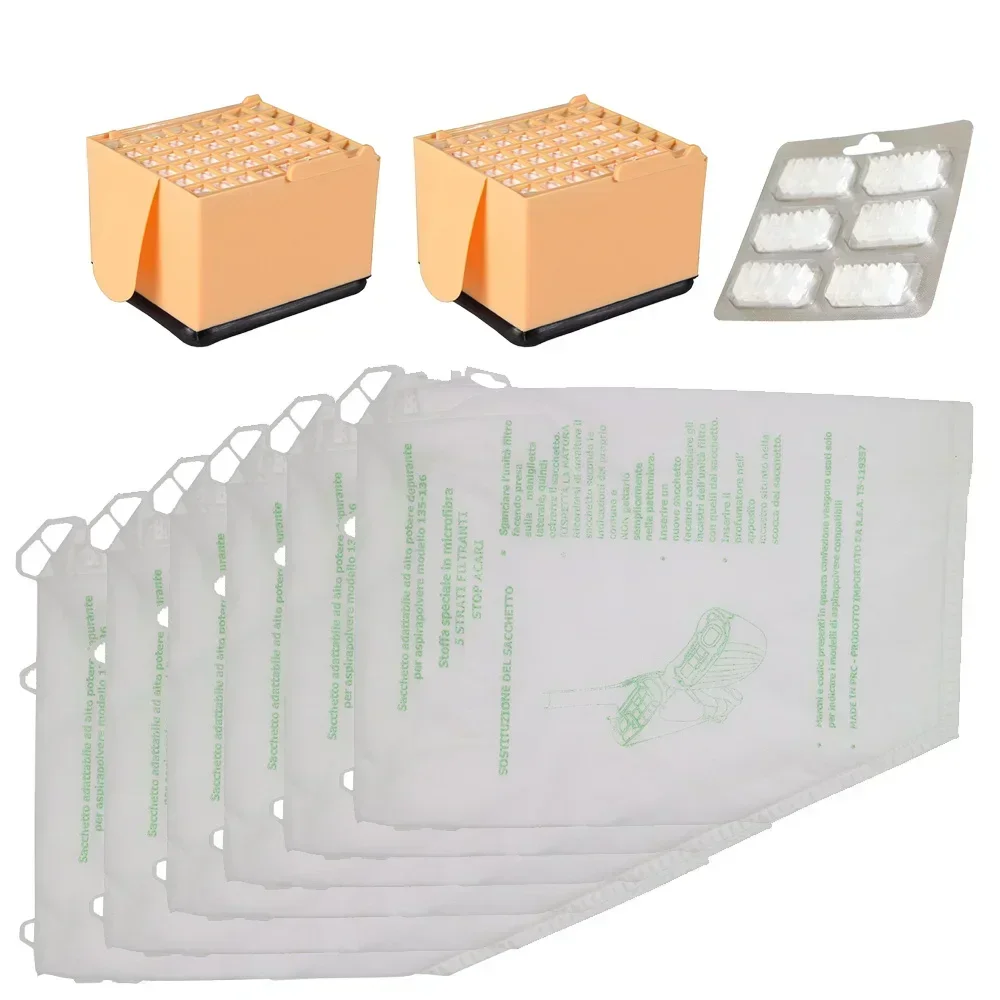 

Dust Bags for Vorwerk Vacuum Cleaner + Hygienic Microfilters+ Profumin, Accessories Kit for Vorwerk Kobold VK135 VK136