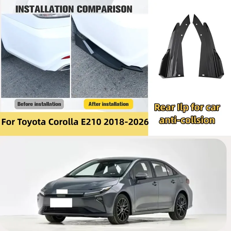 Car Rear Bumper Spoiler Lip Diffuser Side Skirt Splitter Wrap Angle Anti-Crash Protection Trim For Toyota Corolla E210 2018-2026
