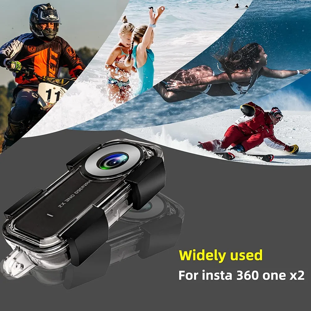 防水水中ダイビング保護シェル、insta360 one x2のハウジングケース、acitonカメラアクセサリー、40m、131ft