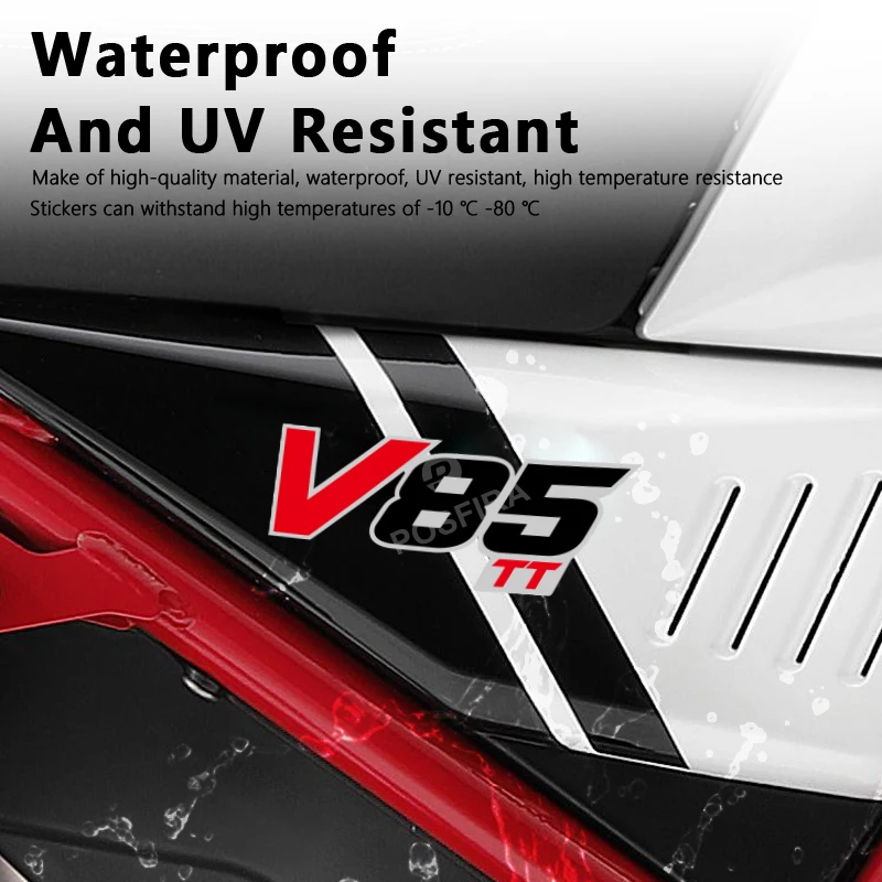 POSFIRA Vinyl Motorfiets Sticker Waterdichte Decals voor Moto Guzzi V85TT V85 V85 TT Accessoires 2019-2024 Motor stickers