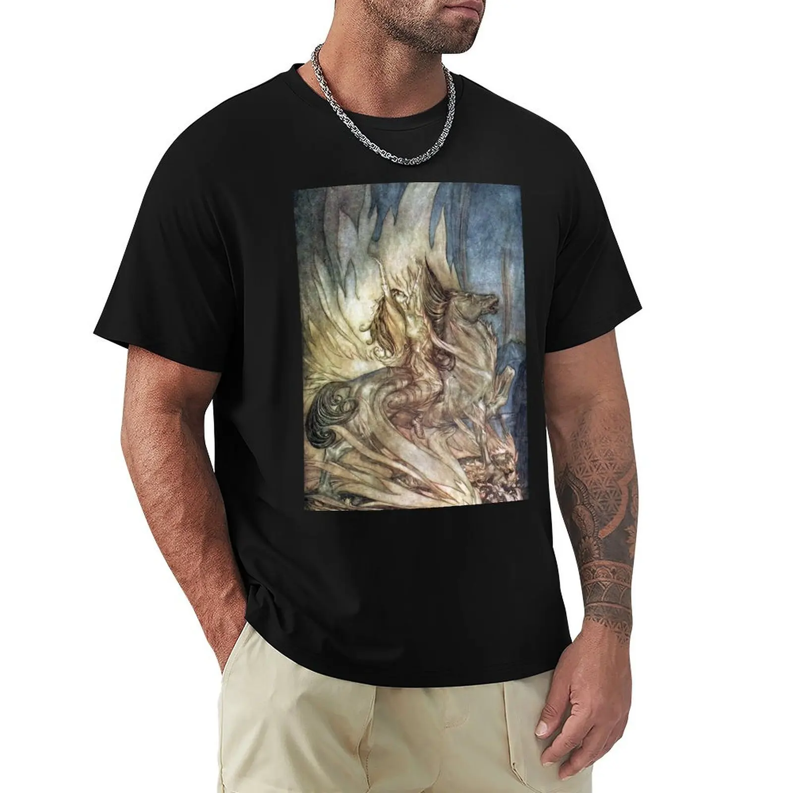 

Twilight of the Gods, Arthur Rackham T-Shirt Minimalist Graphic Tee Shirt