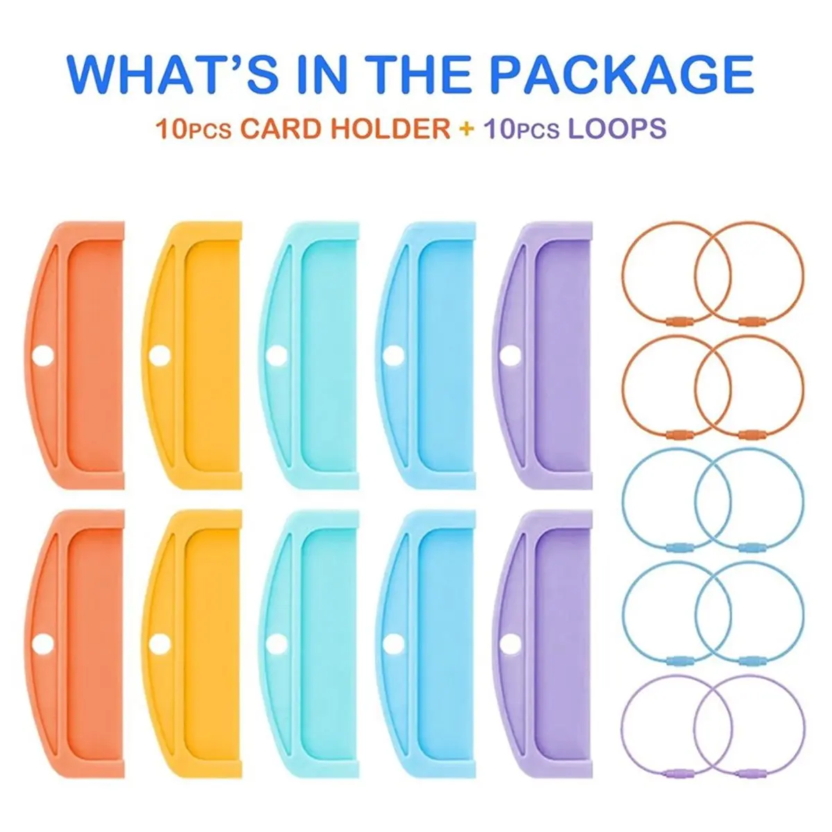 10Pcs Card Holder with Rings , Card Storage Case for Mini Cards & Player Cards, Card Accessories