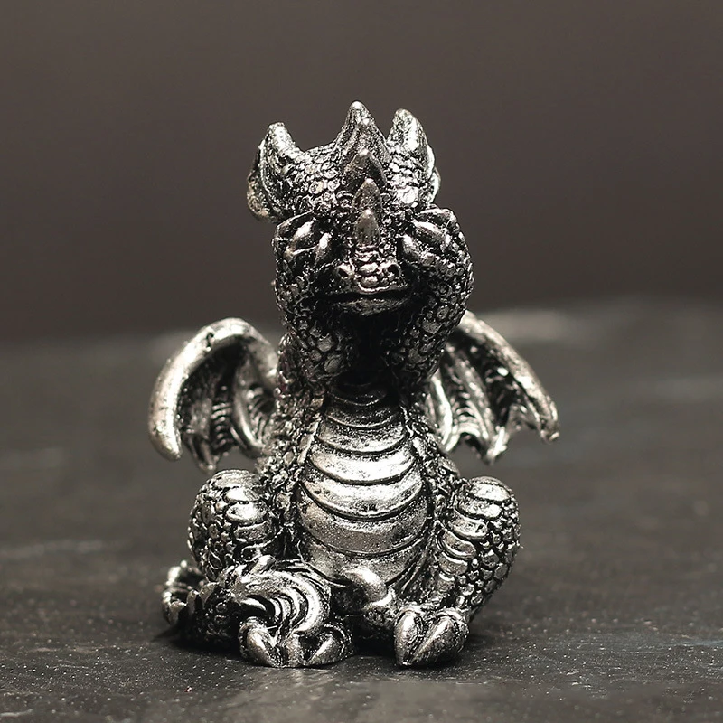 Mini Don't Look Say No Little Dragon Ornament European Dragon Resin Craft  Heartwarming Birthday Gift for Girls 2026 New