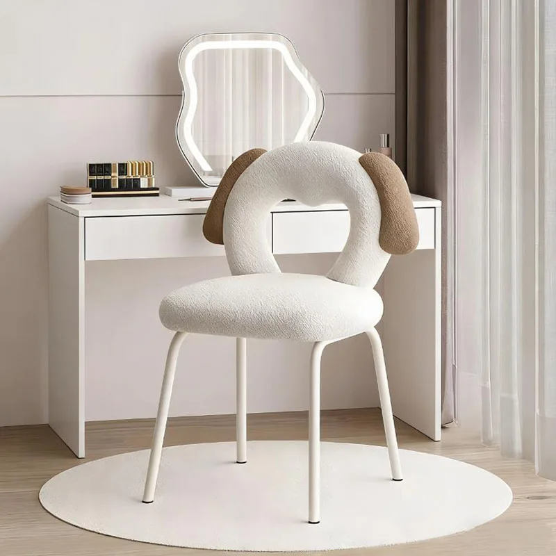 Chaise de coiffeuse blanche mignonne au design moderne, pivotante, pour chambre à coucher, mobilier de chambre, en promotion
