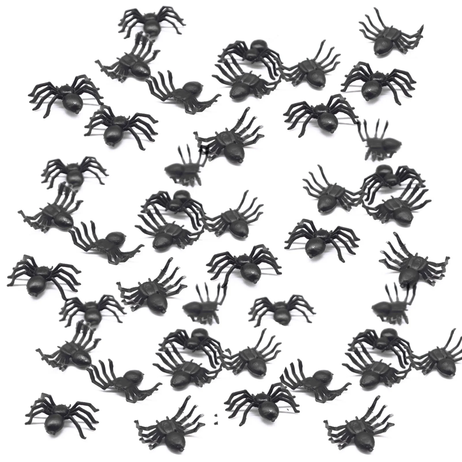50 Pcs Realistic Spider Toys Halloween Decorations Spider Horror Black Spider Haunted House Spider Halloween Party Decorations