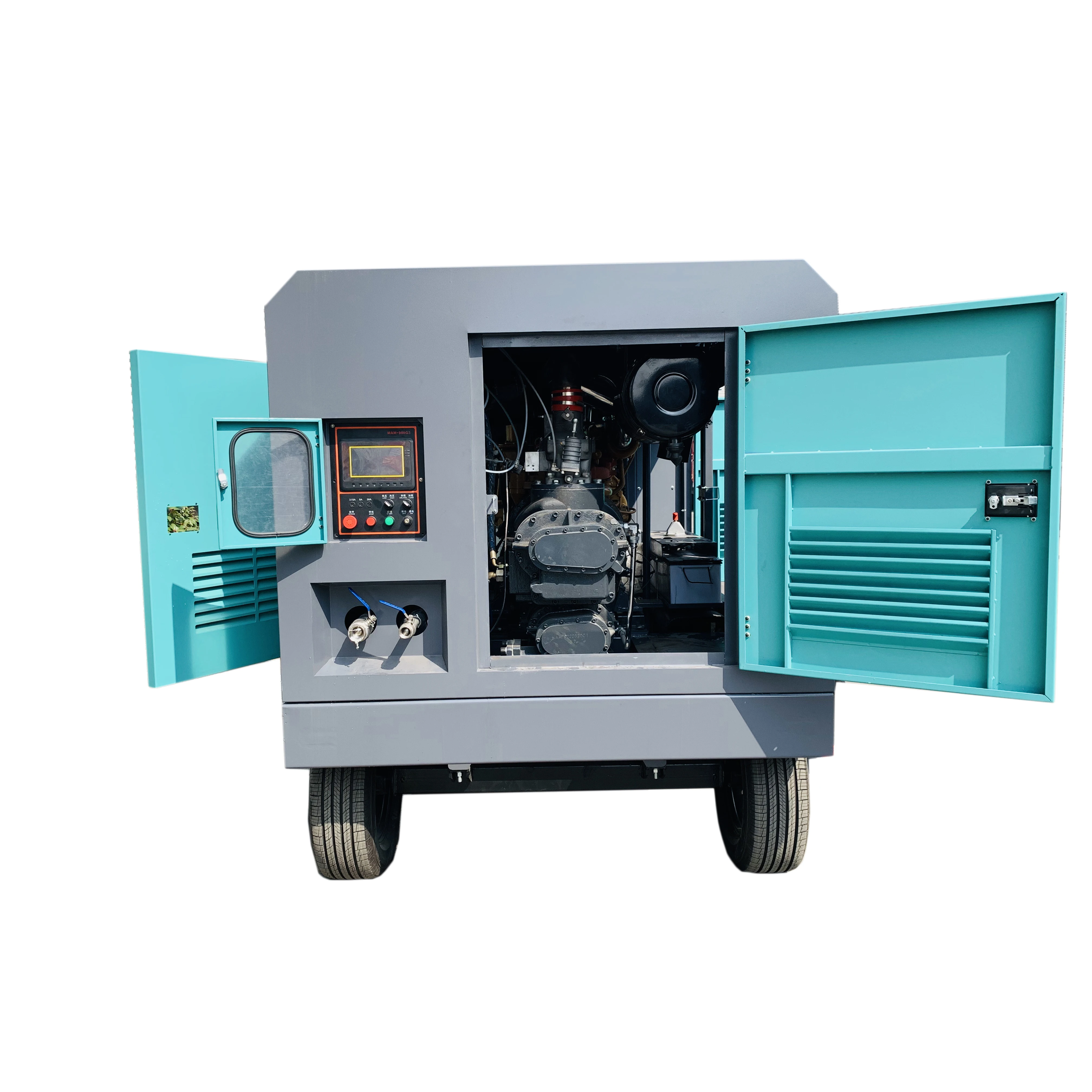 Heavy Duty Industrial 375 CFM 10 Bar Air Compressor Diesel Screw Compressor For Sale