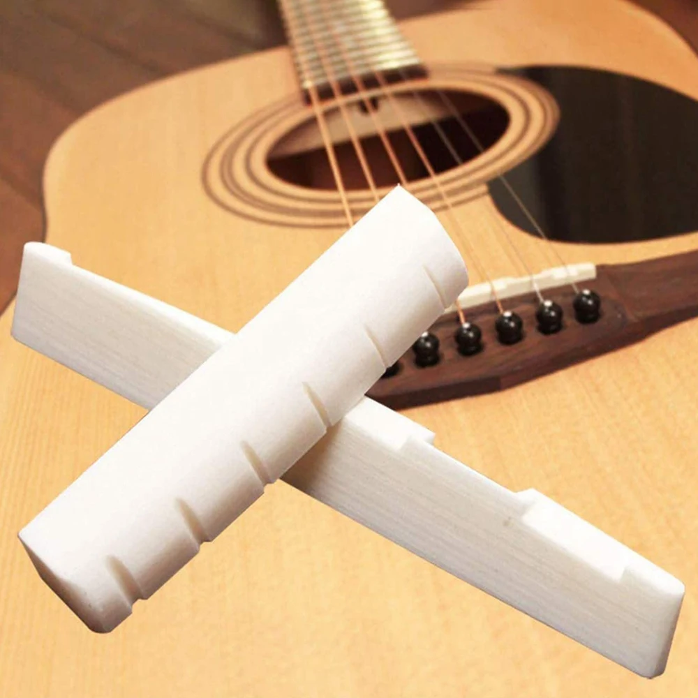 AT77 어쿠스틱 기타 스트링 엔드 너트 브릿지 안장 전복 핀 교체 세트(황동 핀 및 뼈 안장 너트)