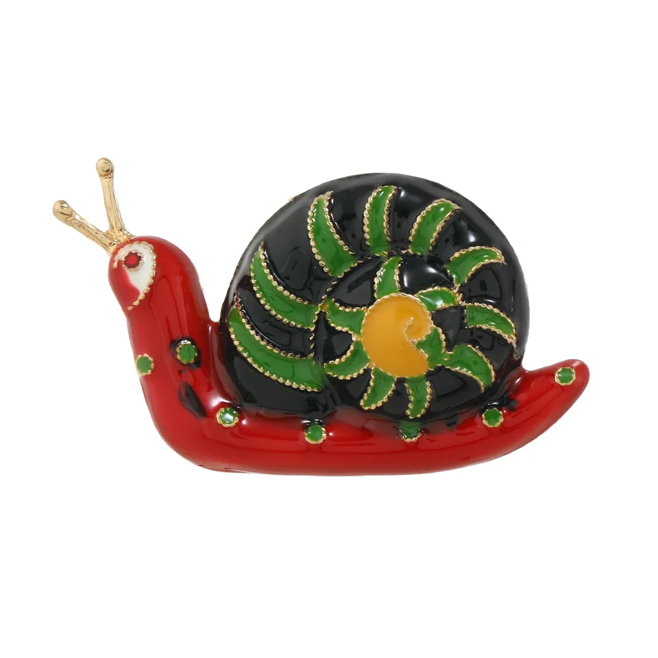 

Creative Enamel Lovely Snail Brooch Pins For Women Men Clothing Trendy Cartoon Insect Animal Brooches Office Party Jewelry Gift