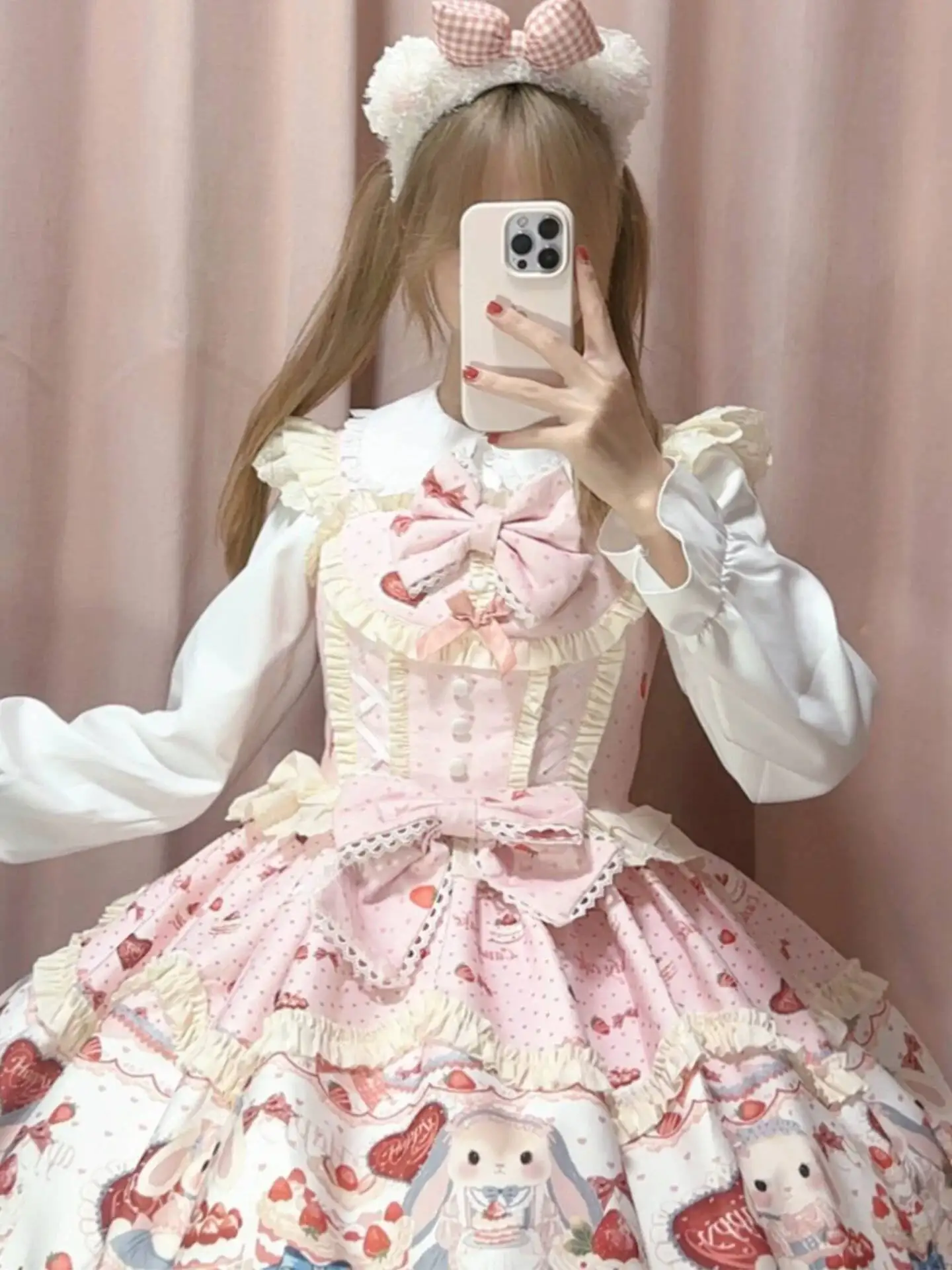 Cute Bunny Party Japanese Cosplay Rabbit Sweetheart Dreamland Lolita Bunny Cake Dress Lolita Little Dress For Autumn And Winter