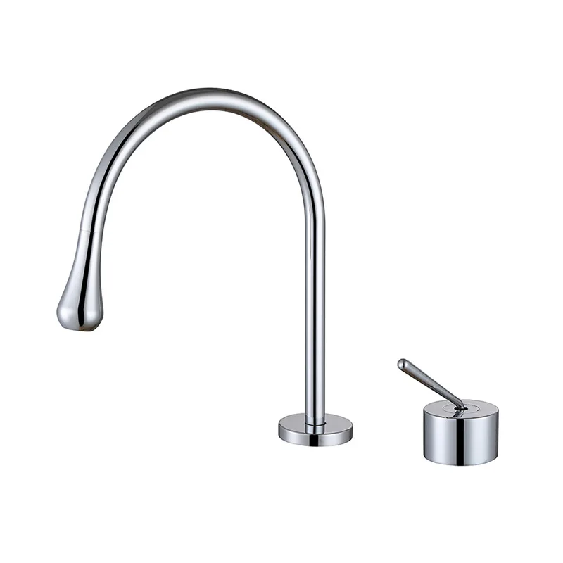 

All-copper white split type hot and cold hotel household simple table basin wash faucet MT1068
