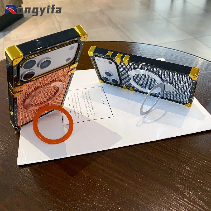 

Glitter Phone Case For Vivo X200 X100 X90 X80 Pro X50 Pro Plus X60 X30 Pro X70 X27 X23 5G Diamond Anti-Fall Cover With Bracket