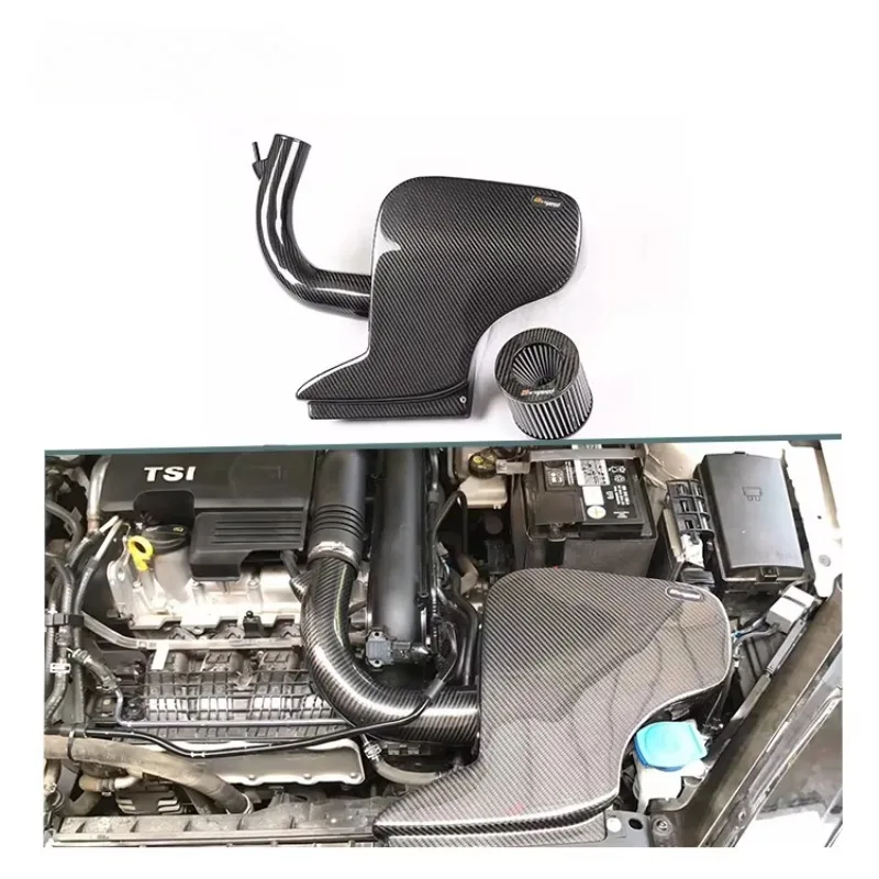 Dry Carbon Fiber 3K Twill Car Cold Air Intake System Kits for A3 1.4T EA211