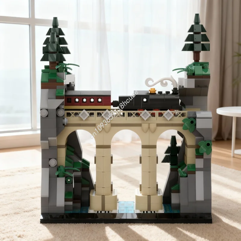 

786pcs MOC Bridge Gorge Diorama Creator Designer Sets Model Building Blocks Christmas Gifts Toy Construction DIY Creative Idea