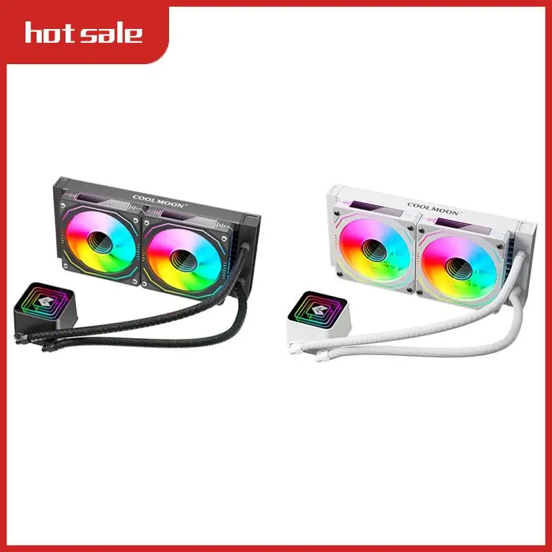 Coolmoon 240 radiador refrigerado a água tudo-em-um para computador desktop pwm temperatura controlada argb ventilador de refrigeração cpu radiador