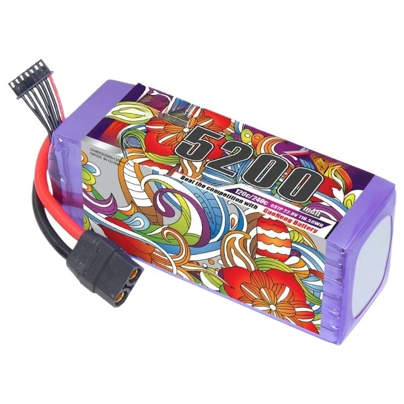 For 6S 22.8V 5200mAh 120C/240C with XT60 XT90 Plug for FPV Drone Quadcopter Helicopter Airplane Car Boat